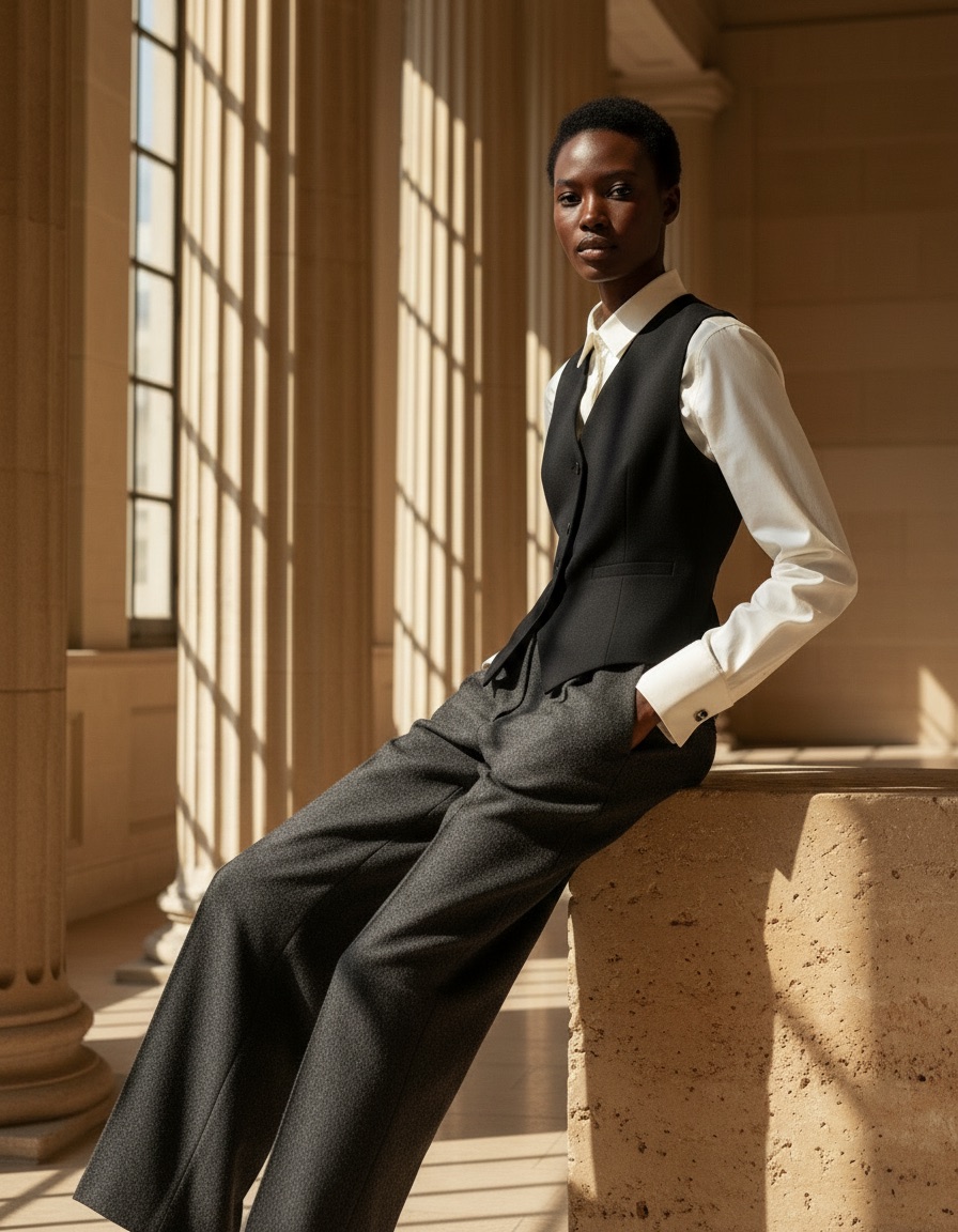 Marque preset campaign image in a warm stone atelier